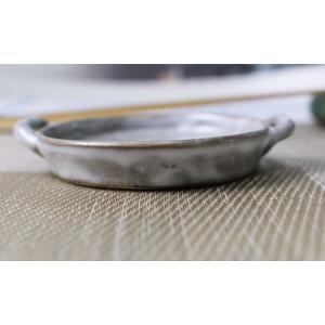 耳付き 豆皿 小皿 グレー 9.5cm バター...の詳細画像3