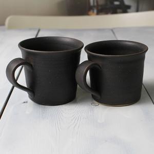 2点セット 作家物コーヒーマグ/モーニングカップ おしゃれペアーお