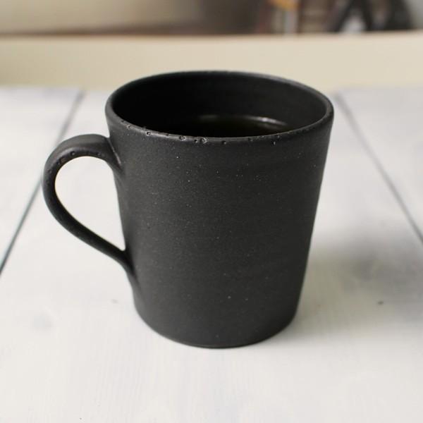 おしゃれなコーヒーカップ/モーニングカップsimple5/長方形型　黒 マットブラック