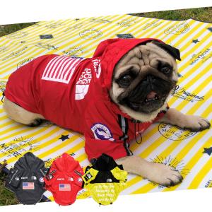 ちくわちゃんレイン選べる３色 ブラック レッド イエロー ペット用レインコート 犬用レイン