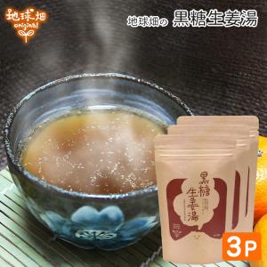 黒糖生姜湯 100g×3p (メール便送料無料) 鹿児島＆沖縄の黒糖と生姜 しょうが湯 しょうがゆ ショウガ 温活 ジンジャー 無添加 国産 生姜糖