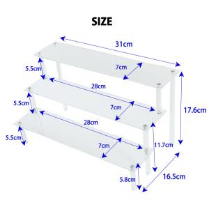 アクリル ひな壇 3段 幅31cm アクリルス...の詳細画像3