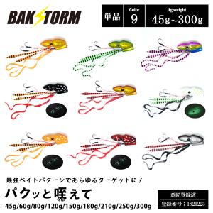 パクッと咥えて 単品 タイラバ 45g 60g 80g 120g 150g 180g 210g 250g 300g BAKSTORM バクスト ヘッド ネクタイ オフショア ジギング ルアー 釣り 釣具 つり具
