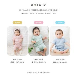 ネコポス送料無料 半袖 カバーオール ロンパー...の詳細画像2