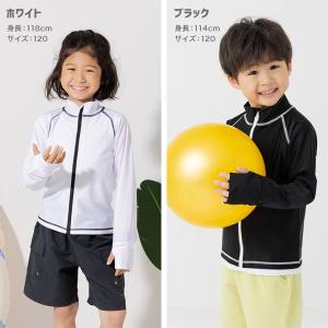ネコポス送料無料 ラッシュガード キッズ 無地...の詳細画像4
