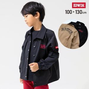 キッズ エドウィン コーチジャケット ベビー服 子供服 長袖 ロゴ 男の子 女の子 アウター ジャンパー EDWIN 秋 100 110 120 130cm｜chil2