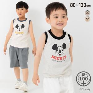 ミッキーマウス キッズ 半袖 タンクトップ ノー...の商品画像