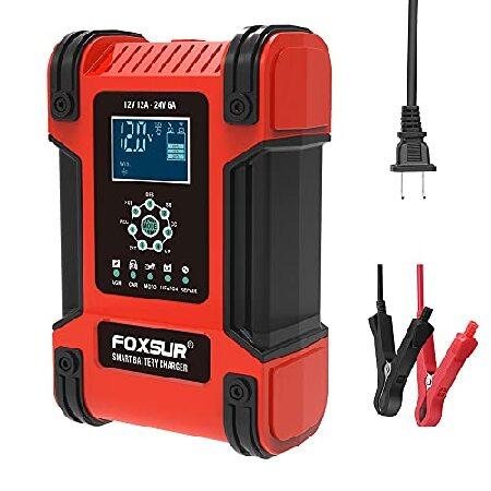 FOXSUR 12V 24V 12A Smart Lead Pulse Repair Charger...