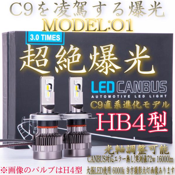 O1 HB4 9006 LED ヘッドライト バルブ フォグランプ LED フォグ ハイビーム ロー...