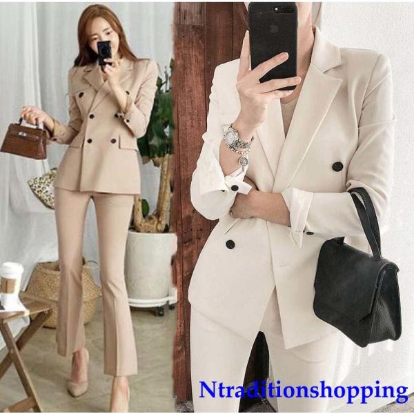 レディーススーツ スーツ 通勤 卒業式 入学式スーツ ママスーツ 可愛い 就活 パンツセット フォー...