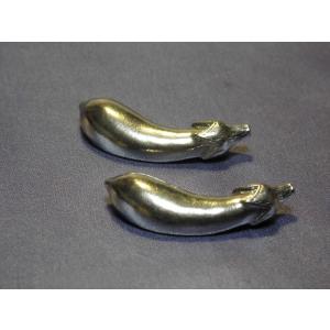 錫 箸置き 茄子 2個セット