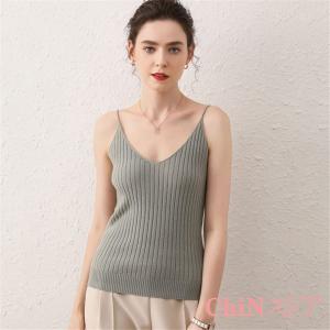 女性 セーター ベスト Vネック セクシー リ...の詳細画像5
