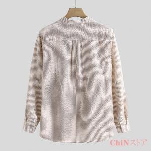 シャツ メンズ 綿麻シャツ ワイシャツ 半袖 ...の詳細画像1