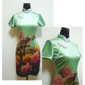 チャイナドレス ミニ グリーン ファッション の商品一覧 通販 Yahoo ショッピング