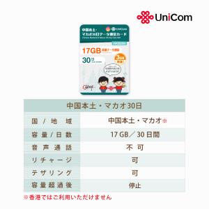【5G対応】2枚セット 中国/マカオ データ通...の詳細画像1