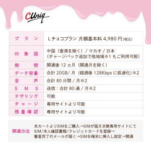 チョコSIM Lプラン データ/音声/SMS付...の詳細画像3