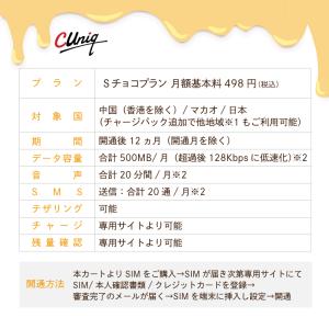 チョコSIM Sプラン データ/音声/SMS付...の詳細画像3