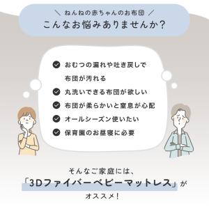 ベビーマットレス 3D ファイバー 洗える 折...の詳細画像4