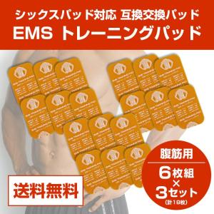 EMS互換交換パッド SIXPAD Abs Fit対応 6枚×3セット 腹筋用 代引・日時指定不可