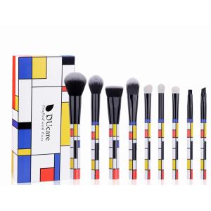 ドゥケア  メイクブラシセット 9本セット S03 アートデザイン アイシャドウブラシ3本は山羊毛＆その他は高級PBT使用
