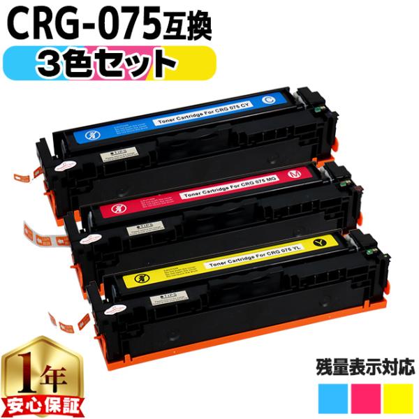CRG-075 キヤノン トナーカートリッジ 075 CYN MAG YEL カラー3色セット MF...
