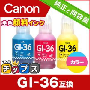 GI-36 シリーズ キャノン プリンターインク 互換 カラー3色セット ( GI-36 C M Y ) インクタンク GX7030 / GX6030 / GX5030｜インクのチップスYahoo!店