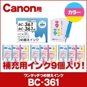 TS5430 TS5330対応 BC-361用 キャノン FINEカートリッジ  カラー詰め替えインク  bc361 詰替えインクキット サイインク　BC-361XL