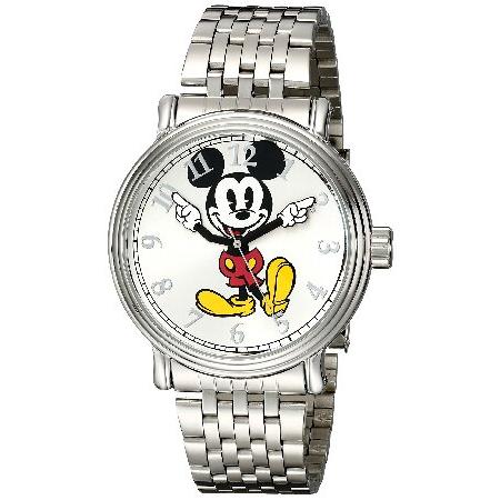 特別価格Disney Men &apos;s Mickey Mouse Arm Hand Watch シルバー...