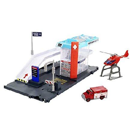 特別価格Matchbox Cars Playset, Action Drivers Helicopt...