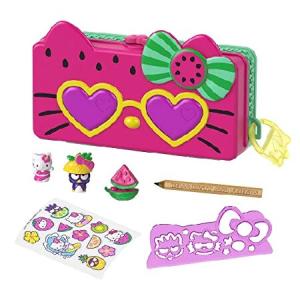 特別価格Mattel Hello Kitty and Friends Minis Watermelon Beach Party Pencil Case Playset (7.5-in / 19.1-cm) with 2 Sanrio Figures and Stationer並行輸入｜chiro-store