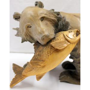 ガネーシャのお面 35X18X40 アカシア無垢材 木彫りレリーフ 木製
