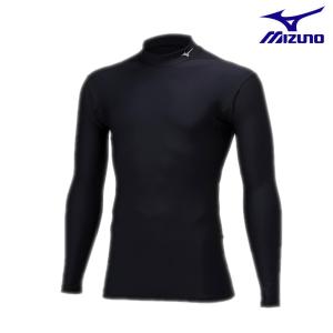 ミズノ バイオギアRSシャツ(ラケットスポーツ) 62JAB050 ユニセックス バドミントン テニス ソフトテニス メール便対応 インナー 長袖 黒 ブラック ハイネック