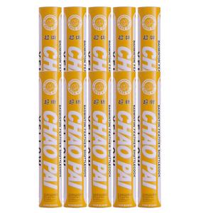 チャオパイ 水鳥シャトル練習球 イエロー 10ダース入り1箱 水鳥シャトルコック CP-1507 バドミントンシャトル 12個入×10本 2025SS