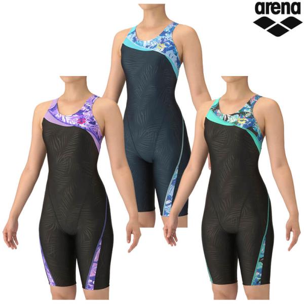 【返品・交換不可】アリーナ フィットネスワンピーススパッツ（オープンバック・ハーフレッグ・ぴったりパ...