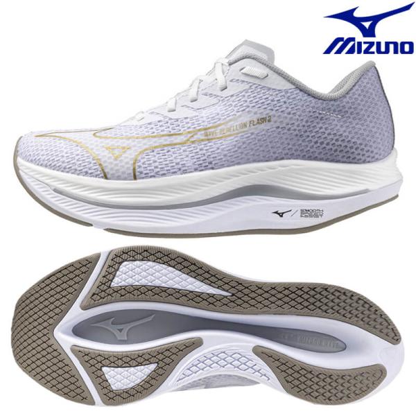ミズノ ランニングシューズ ウエーブリベリオンフラッシュ2 WIDE J1GC243753 メンズ ...