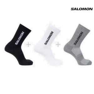 サロモン エブリディ ライト クルー3Pソックス アソート 3色組(ホワイト+ブラック+グレー) LC2911500 2026SS メール便対応