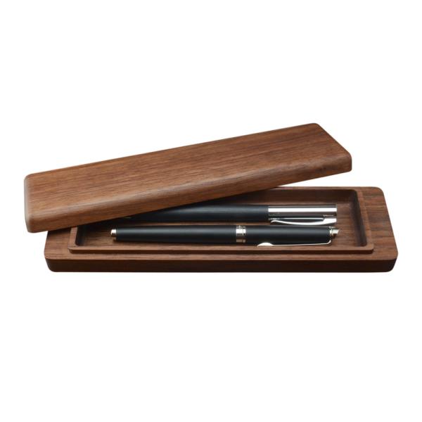 ペンケース 筆箱 ブラックウォールナット M 小物入 木製 ウォルナット シンプル デザイン おしゃ...