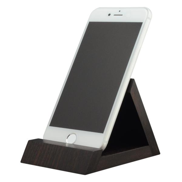 スマートフォンスタンド 縞黒檀 スマホスタンド スマホ台 木製 エボニー シンプル おしゃれ 雑貨 ...