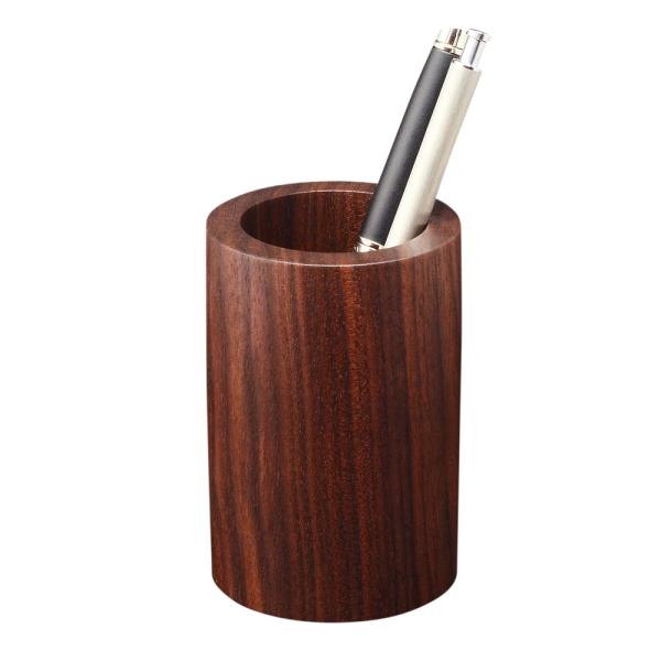 ペンスタンド ブラックウォールナット ラウンド ペン立て 木製 ウォルナット シンプル おしゃれ 雑...