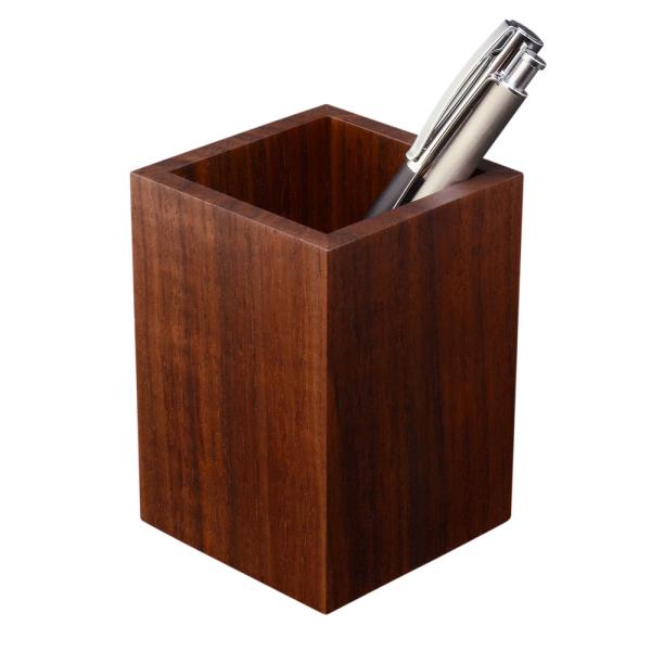 ペンスタンド ブラックウォールナット スクエア シングル ペン立て 木製 ウォルナット シンプル お...