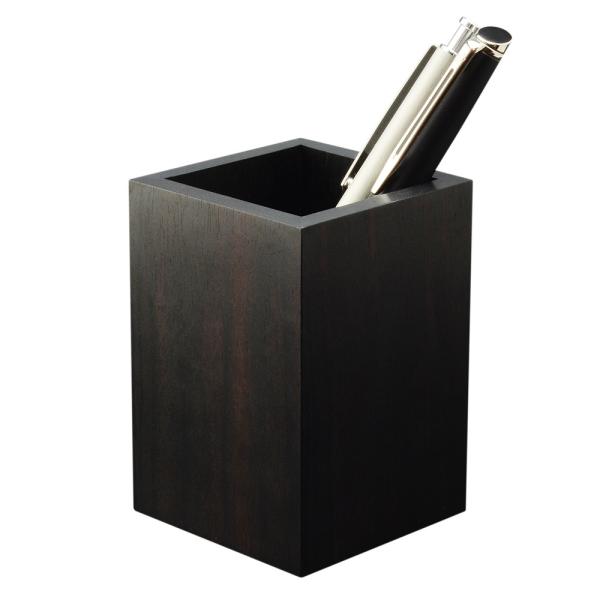 ペンスタンド 縞黒檀 ペン立て 筆立 木製 無垢 シンプル デザイン おしゃれ 雑貨 高品質 上質 ...