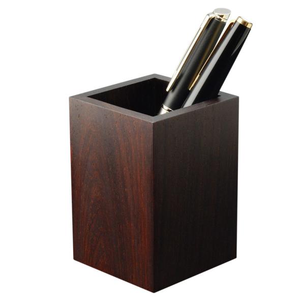 ペンスタンド 本紫檀 ペン立て 筆立 木製 紫檀 ローズウッド 無垢 シンプル おしゃれ 雑貨 高品...