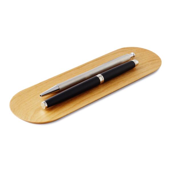 ペントレイ 桜 ラウンド ペントレー ペン皿 トレイ トレー 木製 山桜 シンプル おしゃれ 無垢 ...