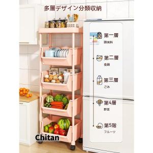 キッチンワゴン キャスター付き おしゃれ スリ...の詳細画像2