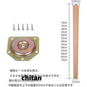 無垢材の家具脚木製の脚 木製家具の脚テーブル脚...の詳細画像2