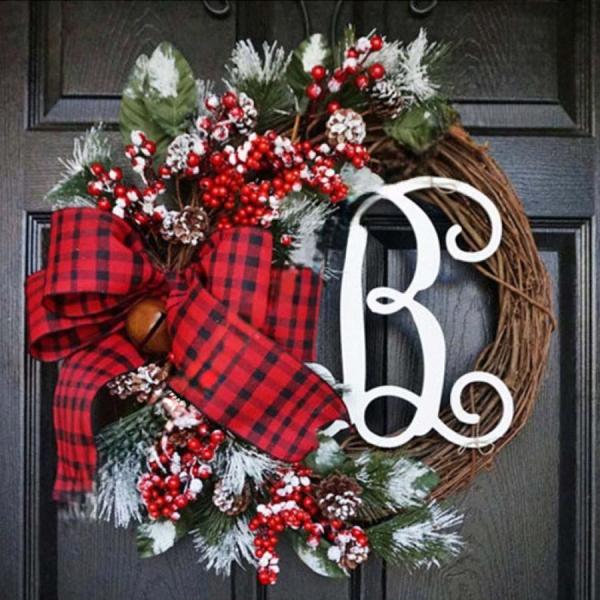 クリスマスリース クリスマス 花輪 ドア 窓 インテリア 壁掛け 玄関ドア 可愛い デコレーション ...