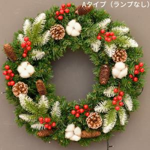 クリスマスリース クリスマス飾り led電池式...の詳細画像1