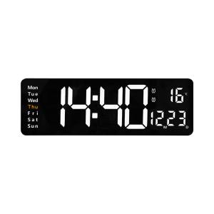 LED 壁掛け 置き時計 時計 リモコン操作 ...の詳細画像1