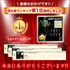ランニングライト 腕 アームバンド 充電式 L...の詳細画像1