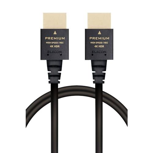 エレコム HDMI ケーブル 2m 細い プレミアム 4K2K(60Hz) Premium HDMI...